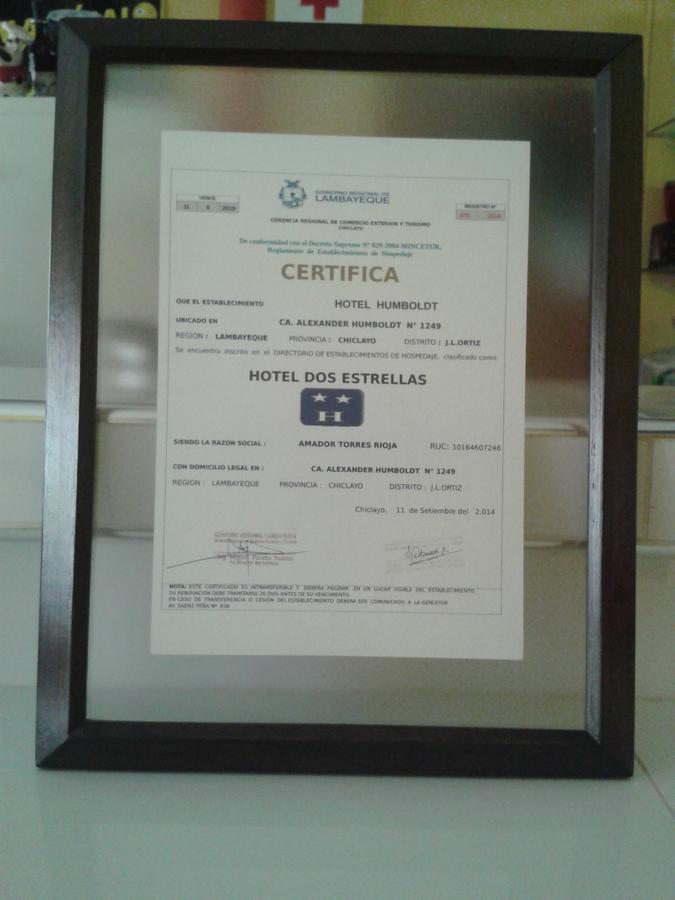 Hotel Humboldt Chiclayo Exterior foto